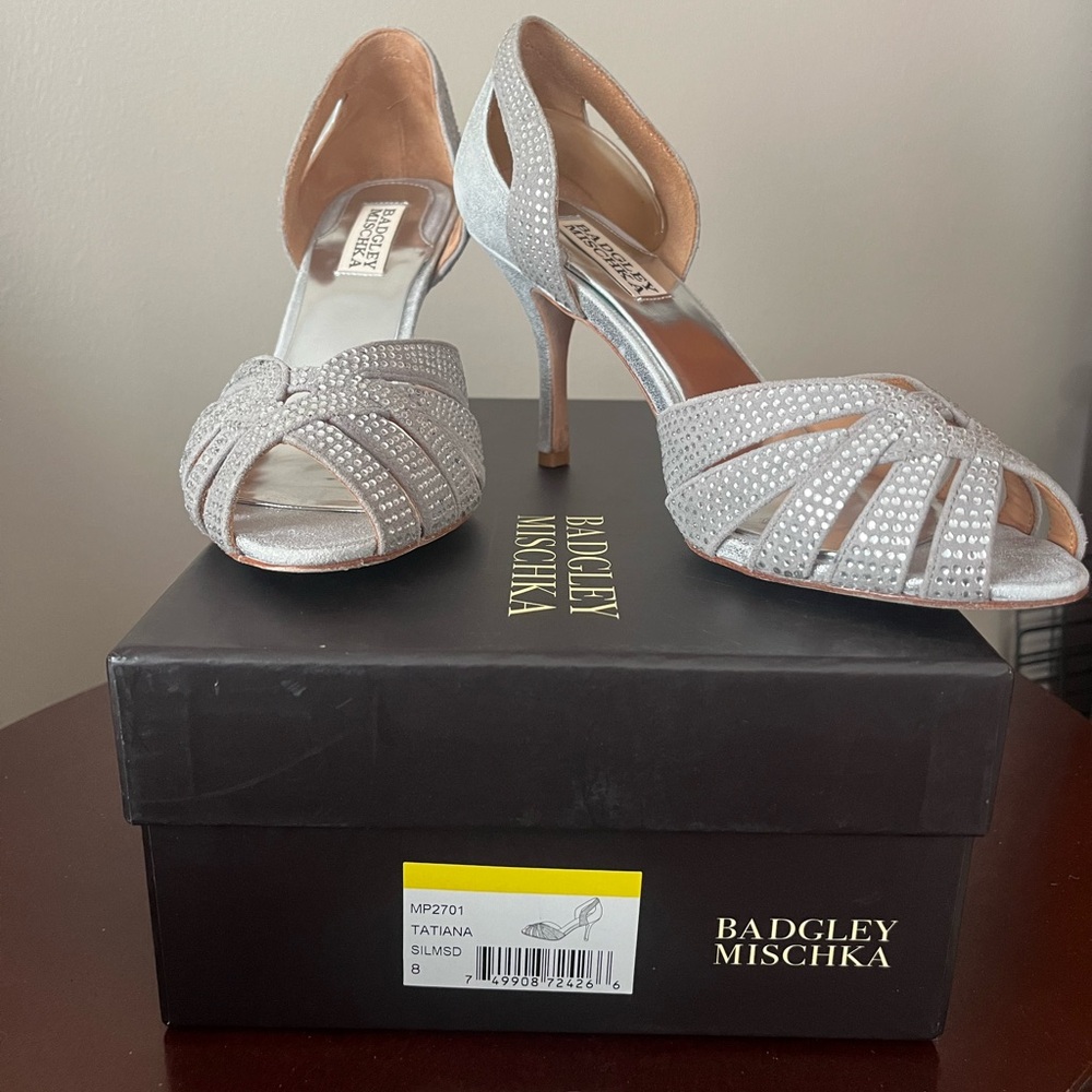 Badgley Mischka Tatiana Open Toe Pumps- sz 8